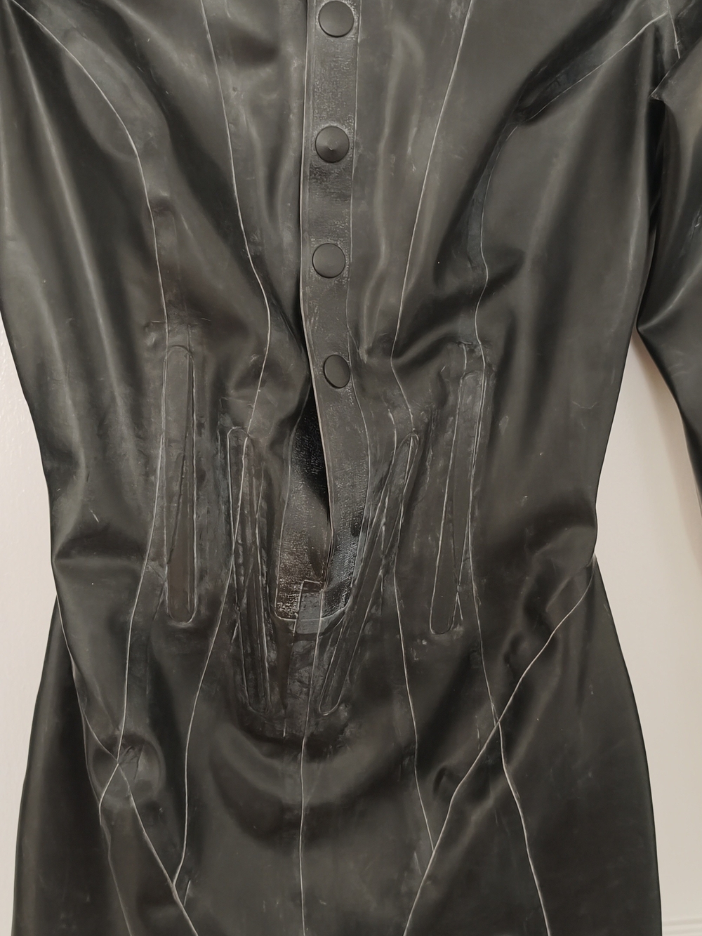 New Bois Camp Latex catsuit Black And transparent - Picture 6 of 10